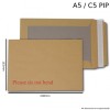 Board Backed Envelopes - A5 / C5 PIP - 238mm x 163mm - Printed - Brown - Pack of 25