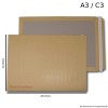 Board Backed Envelopes - A3 / C3 - 457mm x 324mm - Printed - Brown - Pack of 25