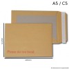 Board Backed Envelopes - A5 / C5 - 229mm x 162mm - Printed - Brown - Pack of 25