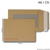 Board Backed Envelopes - A6 / C6 - 162mm x 114mm - Printed - Brown - Pack of 25