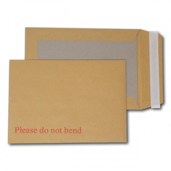 Board Backed Envelopes - A5 / C5 - 229mm x 162mm - Printed - Brown - Pack of 25