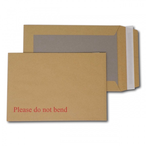 Board Backed Envelopes - A5 / C5 PIP - 238mm x 163mm - Printed - Brown - Pack of 25