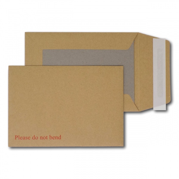 Board Backed Envelopes - A6 / C6 - 162mm x 114mm - Printed - Brown - Pack of 25