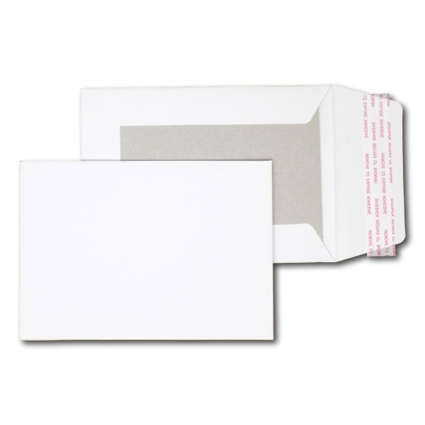 Board Backed Envelopes - A6 / C6 - 162mm x 114mm - PLAIN - WHITE - Pack of 25