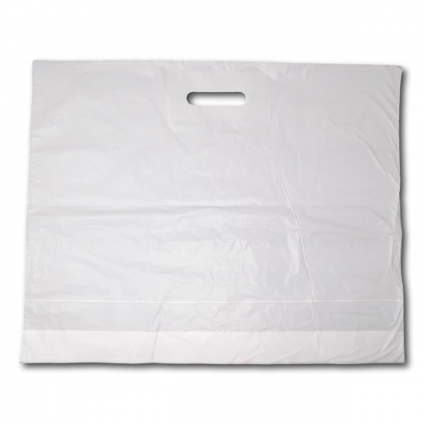 Patch Handle Carrier Bags - XL - 22'' x 18'' x 3'' - White (Pack of 100)