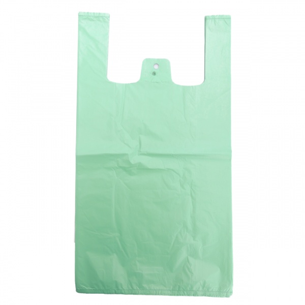 Recycled Carrier Bags - Green - Jumbo 2 Star - 12'' x 18'' x 24'' - 22mu (Pack of 100)