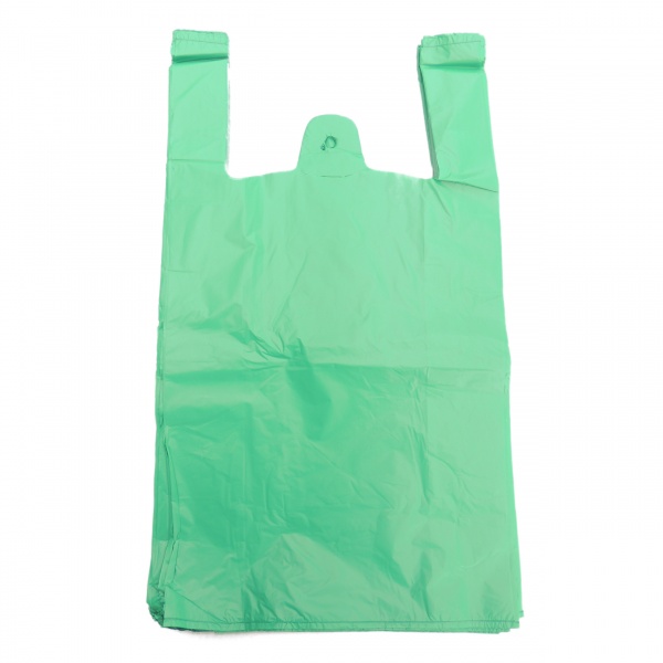 Recycled Carrier Bags - Green - Jumbo 4 Star - 12'' x 18'' x 24'' - 28mu (Pack of 100)