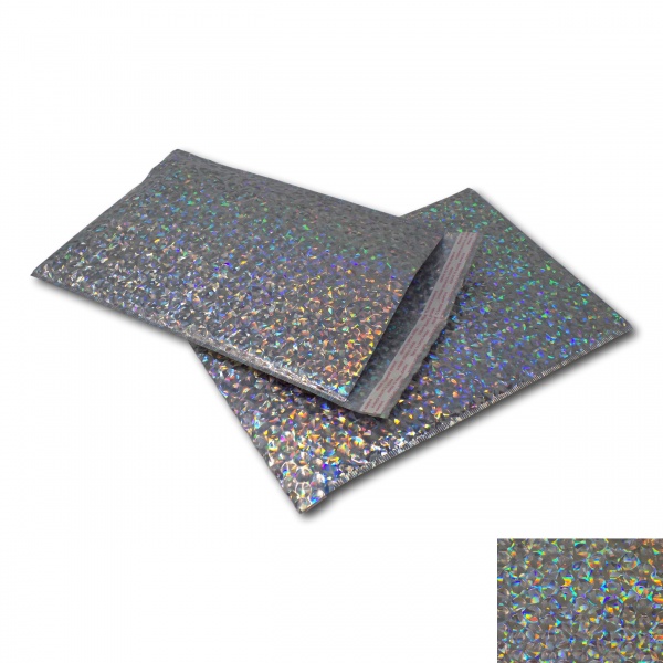Holographic Padded Envelopes - Silver - A3 / C3 - 450mm x 320mm - Pack of 25