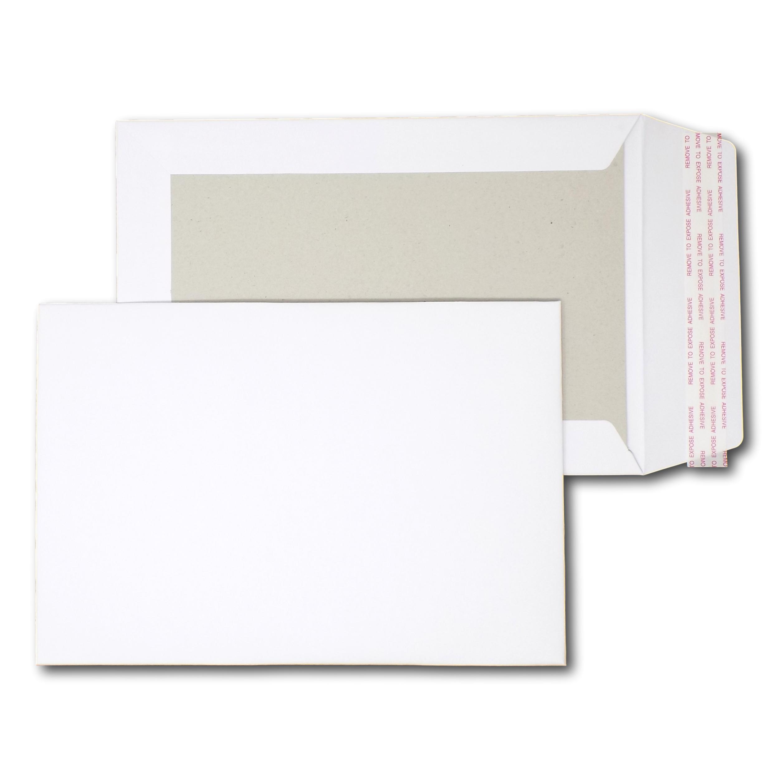 Board Backed Envelopes - A5 / C5 PIP - 238mm x 163mm - PLAIN - WHITE - Pack of 25