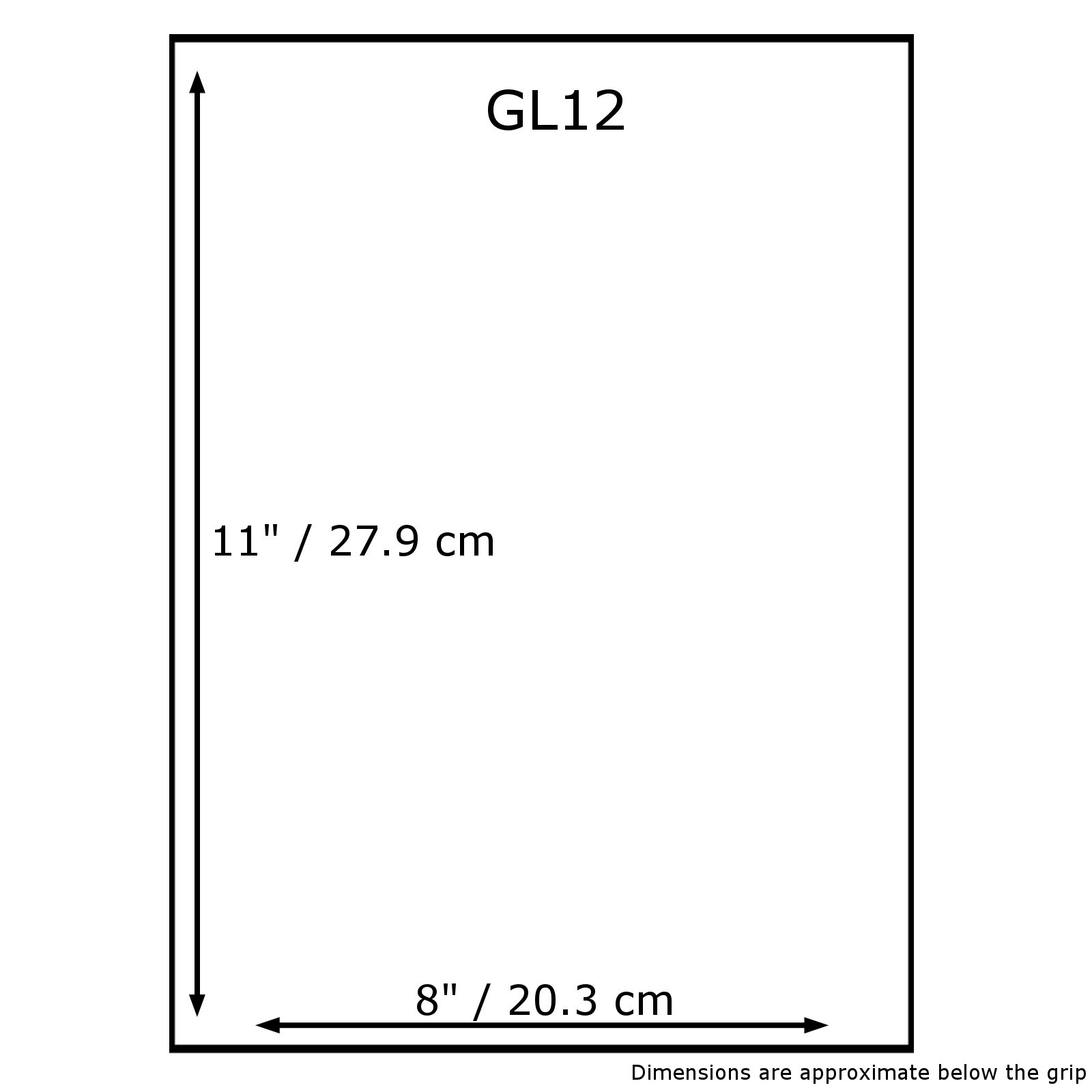 Grip Seal Bags - GL12 - 8'' x 11'' - 45 micron - Pack of 100
