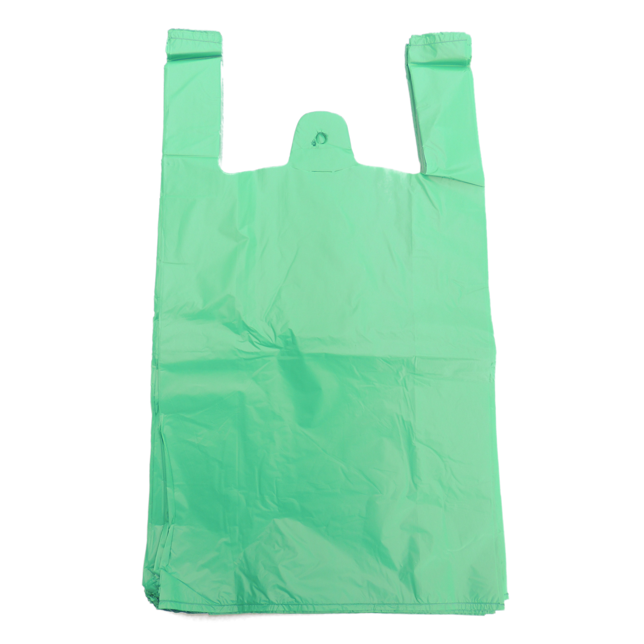 Recycled Carrier Bags - Green - Large 4 Star - 11'' x 17'' x 21'' - 24mu (Pack of 100)