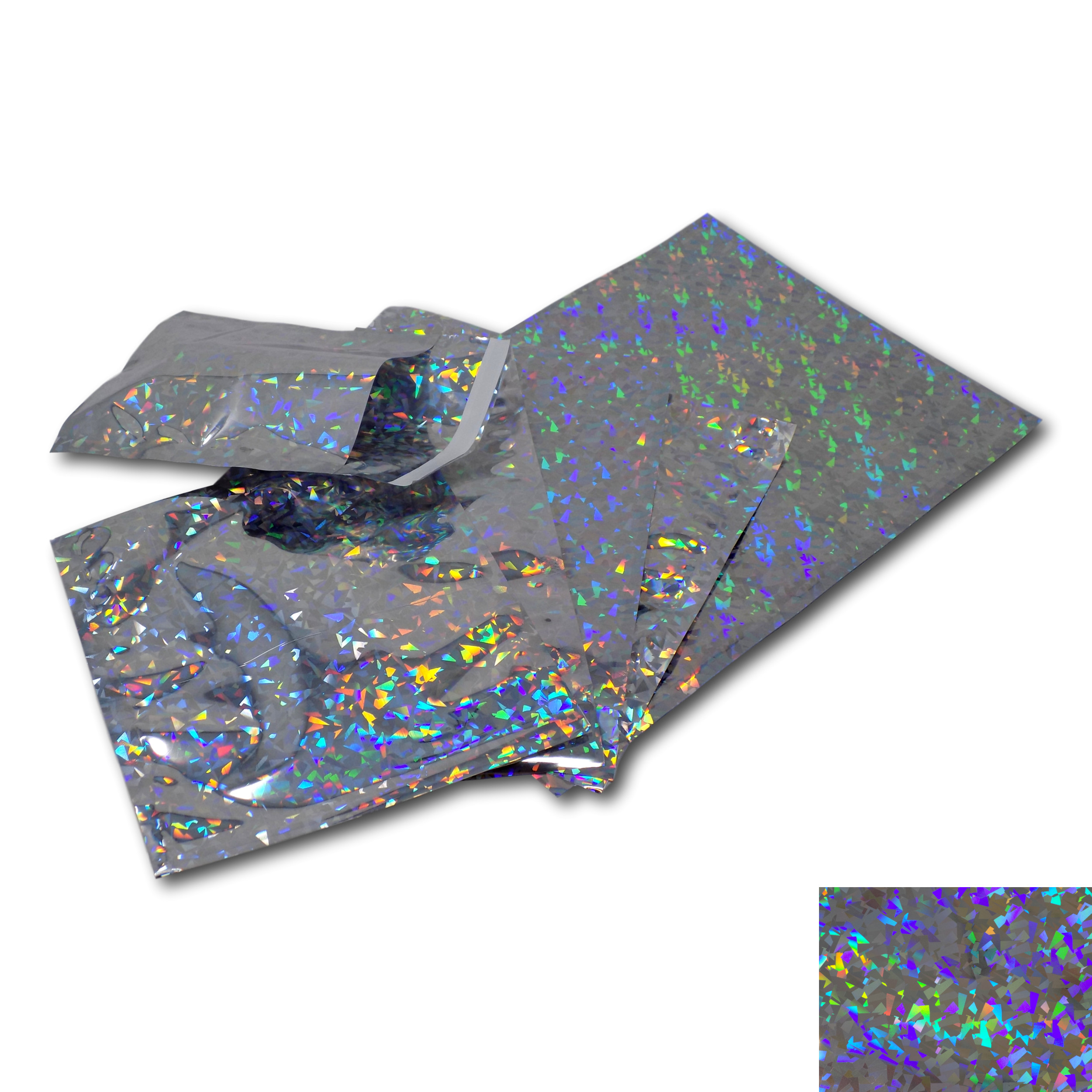 Holographic Foil Bags - Silver - C6 - 162mm x 114mm - Pack of 100